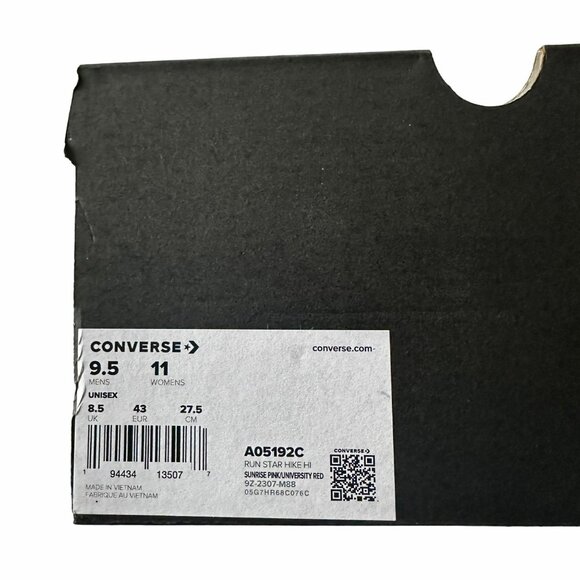 ✨Converse Run Star Hike Platform Hi Sz 11 Women Shoes Sneaker Pink Roses A05192C - Picture 8 of 11